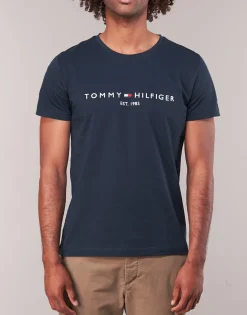 Tommy Hilfiger - TOMMY FLAG HILFIGER TEE Marine Clearance