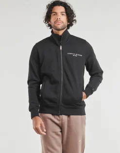 Online Tommy Hilfiger - TOMMY LOGO ZIP THRU STAND COLLAR Noir