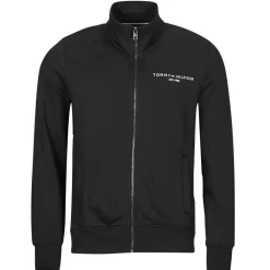Online Tommy Hilfiger - TOMMY LOGO ZIP THRU STAND COLLAR Noir
