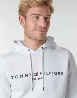 Hot Tommy Hilfiger - TOMMY LOGO HOODY Blanc