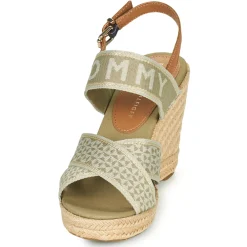 Hot Tommy Hilfiger - TOMMY WEBBING HIGH WEDGE SANDAL Kaki