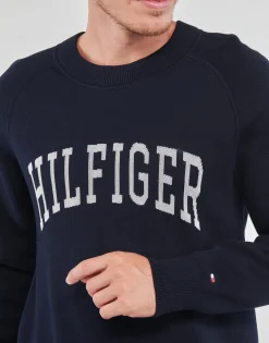 Tommy Hilfiger - VARSITY GRAPHIC CREW NECK Marine Hot