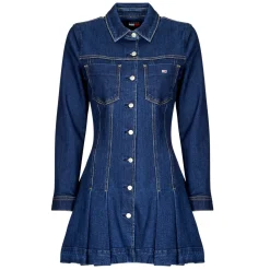 Tommy Jeans - DENIM PLEATED TRUCKER DRESS