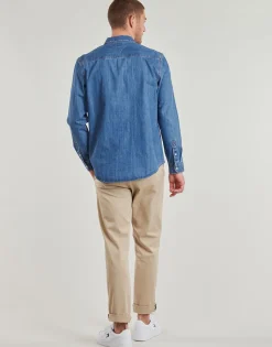 Hot Tommy Jeans - RGLR FIT SHIRT MID BLUE Bleu