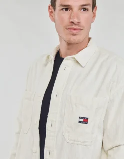 Tommy Jeans - TJM CASUAL CORDUROY OVERSHIRT Blanc