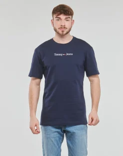 Tommy Jeans - TJM CLASSIC LINEAR LOGO TEE Marine Best