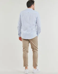 Clearance Tommy Jeans - TJM MAO STRIPE LINEN BLEND SHIRT