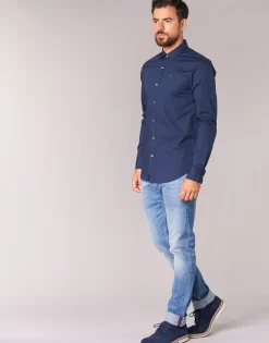 Outlet Tommy Jeans - TJM ORIGINAL STRETCH SHIRT Marine