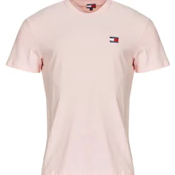 Online Tommy Jeans - TJM REG BADGE TEE EXT Rose