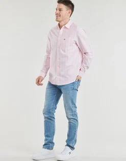 Tommy Jeans - TJM REG OXFORD STRIPESHIRT Rose