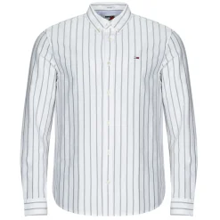 Sale Tommy Jeans - TJM REG OXFORD STRIPE SHIRT Blanc