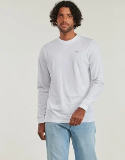 Clearance Tommy Jeans - TJM SLIM LINEAR CHST L/S TEE EXT Blanc