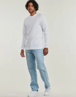 Clearance Tommy Jeans - TJM SLIM LINEAR CHST L/S TEE EXT Blanc