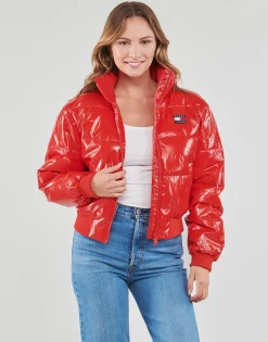 Sale Tommy Jeans - TJW BADGE GLOSSY PUFFER Rouge