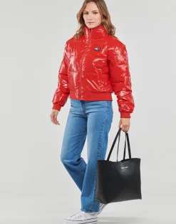 Sale Tommy Jeans - TJW BADGE GLOSSY PUFFER Rouge