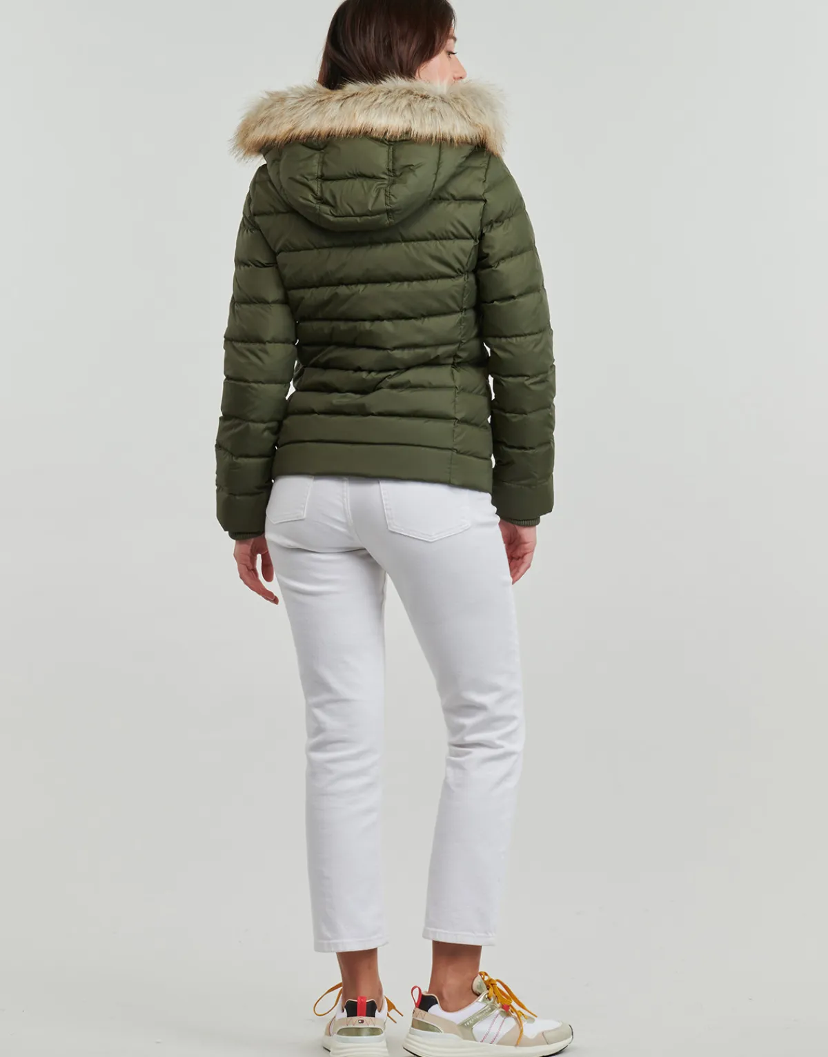 Clearance Tommy Jeans - TJW BASIC HOODED DOWN JACKET EXT Kaki