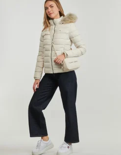 Tommy Jeans - TJW BASIC HOODED DOWN JACKET EXT Beige Clearance