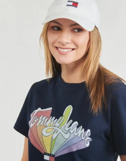 Tommy Jeans - TJW BXY RAINBOW FLAG TEE Marine Outlet