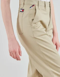 Outlet Tommy Jeans - TJW HIGH RISE STRAIGHT Beige