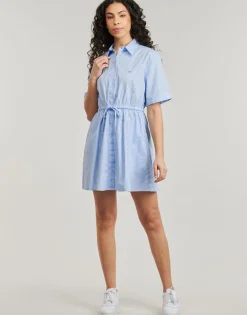 Clearance Tommy Jeans - TJW MINI STRIPE SHIRT DRESS Bleu