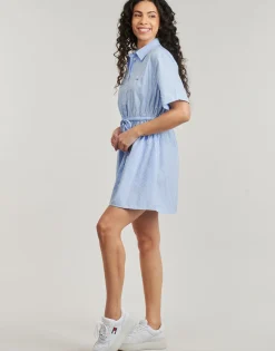 Clearance Tommy Jeans - TJW MINI STRIPE SHIRT DRESS Bleu