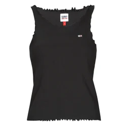 Hot Tommy Jeans - TJW SKINNY RIB BABYLOCK TANK Noir