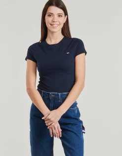 Best Tommy Jeans - TJW SLIM C-NECK TEE Marine