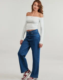 Tommy Jeans - TJW SLIM ESSENTIAL BOAT NECK LS Blanc Sale