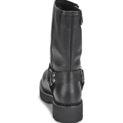 Tommy Jeans - TJW URBAN BIKER BOOT LEATHER Noir Clearance