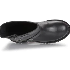 Tommy Jeans - TJW URBAN BIKER BOOT LEATHER Noir Clearance