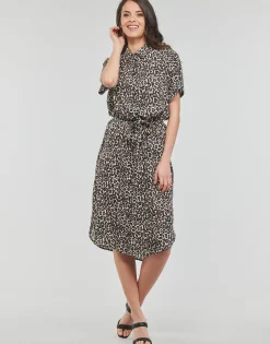 Vero Moda - VMBUMPY SS CALF SHIRT DRESS NOOS Leopard New