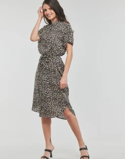 Vero Moda - VMBUMPY SS CALF SHIRT DRESS NOOS Leopard New