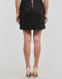 Vero Moda - VMDONNADINA FAUXSUEDE SHORT SKIRT NOOS Noir