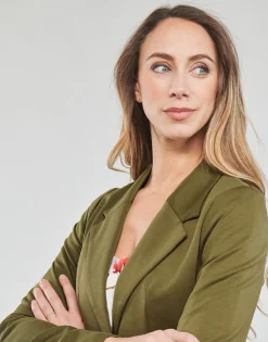 Sale Vero Moda - VMLUCCA LS SLIM JERSEY BLAZER NOOS Kaki