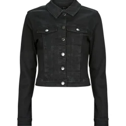 Hot Vero Moda - VMLUNA LS SLIM DNM JACKET MIX GA NOOS Noir