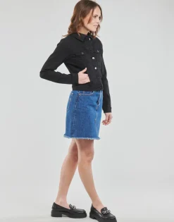 Hot Vero Moda - VMLUNA LS SLIM DNM JACKET MIX GA NOOS Noir