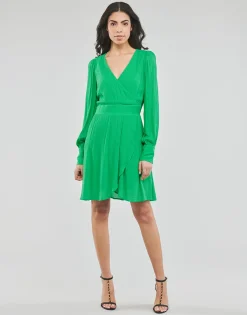 Vero Moda - VMPOLLIANA LS SHORT DRESS WVN Vert Hot