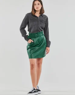 Best Vila - VICHOOSY HW COATED SKIRT Vert