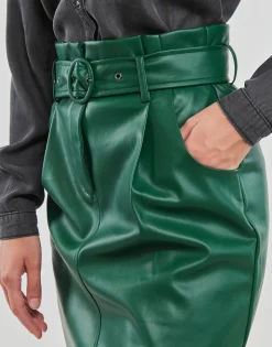 Best Vila - VICHOOSY HW COATED SKIRT Vert